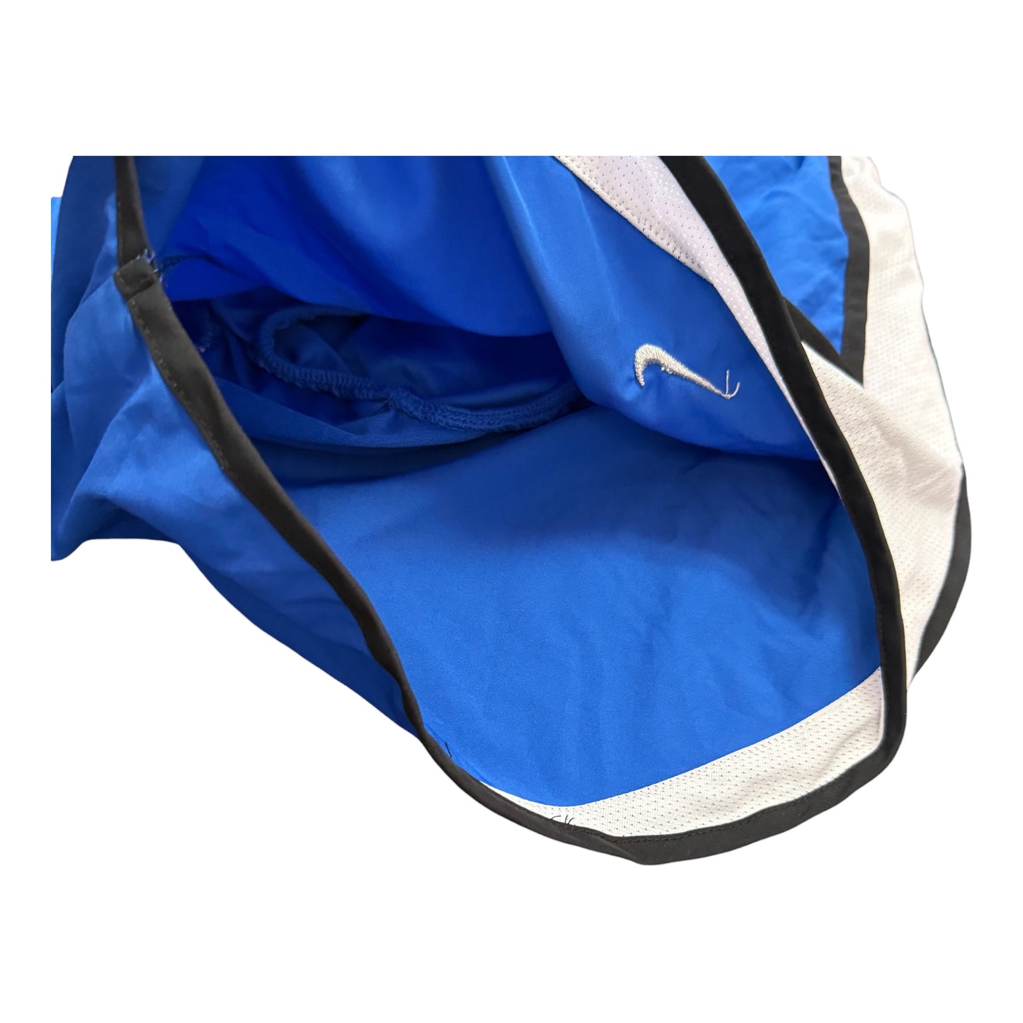 NIKE DRI FIT RUNNING SHORTS BLUE WHITE 100 MEDIUM