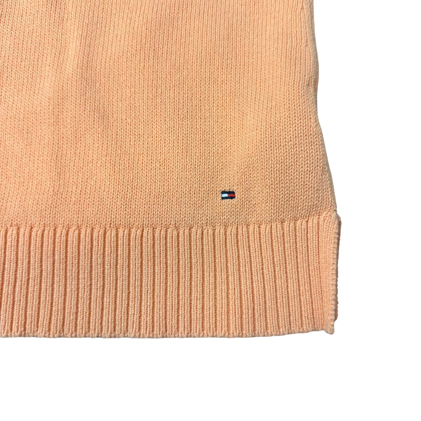 TOMMY HILFIGER ORANGE KNIT SLEEVELESS SWEATER 263 MEDIUM