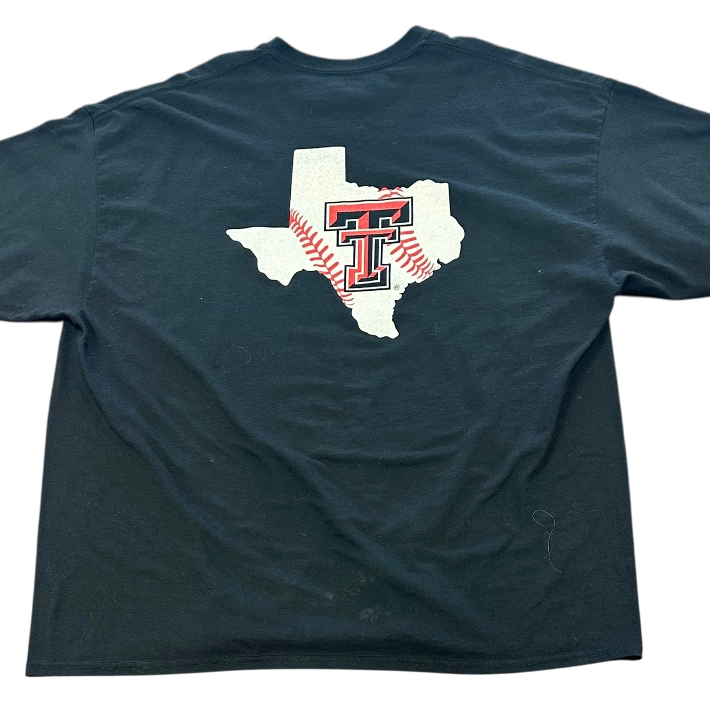 GILDAN BLACK TEXAS TECH BASEBALL TSHIRT 100 2XL *MAKEUP