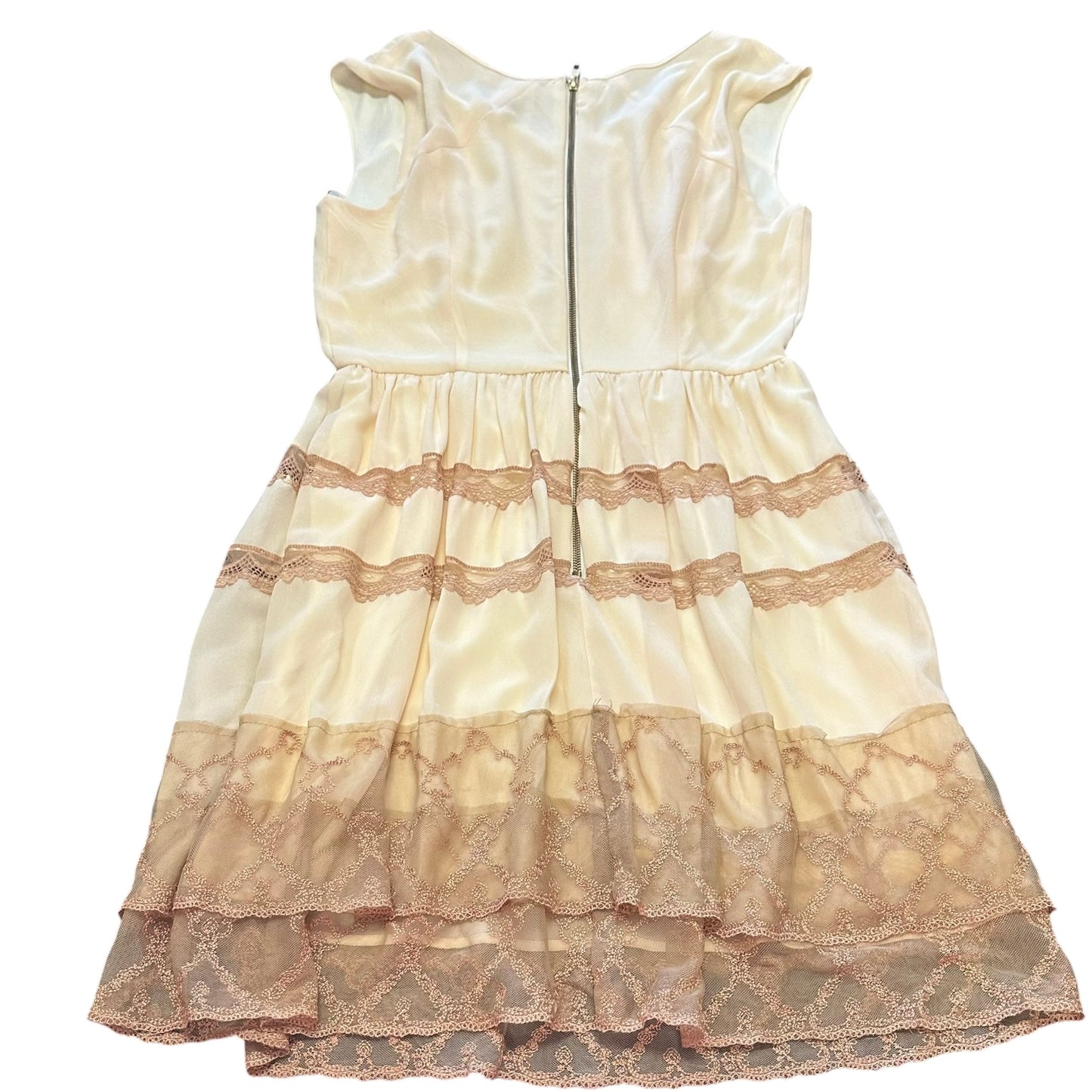 GIBSON LATIMER BEIGE DRESS TAN LACE 100 SZ 6
