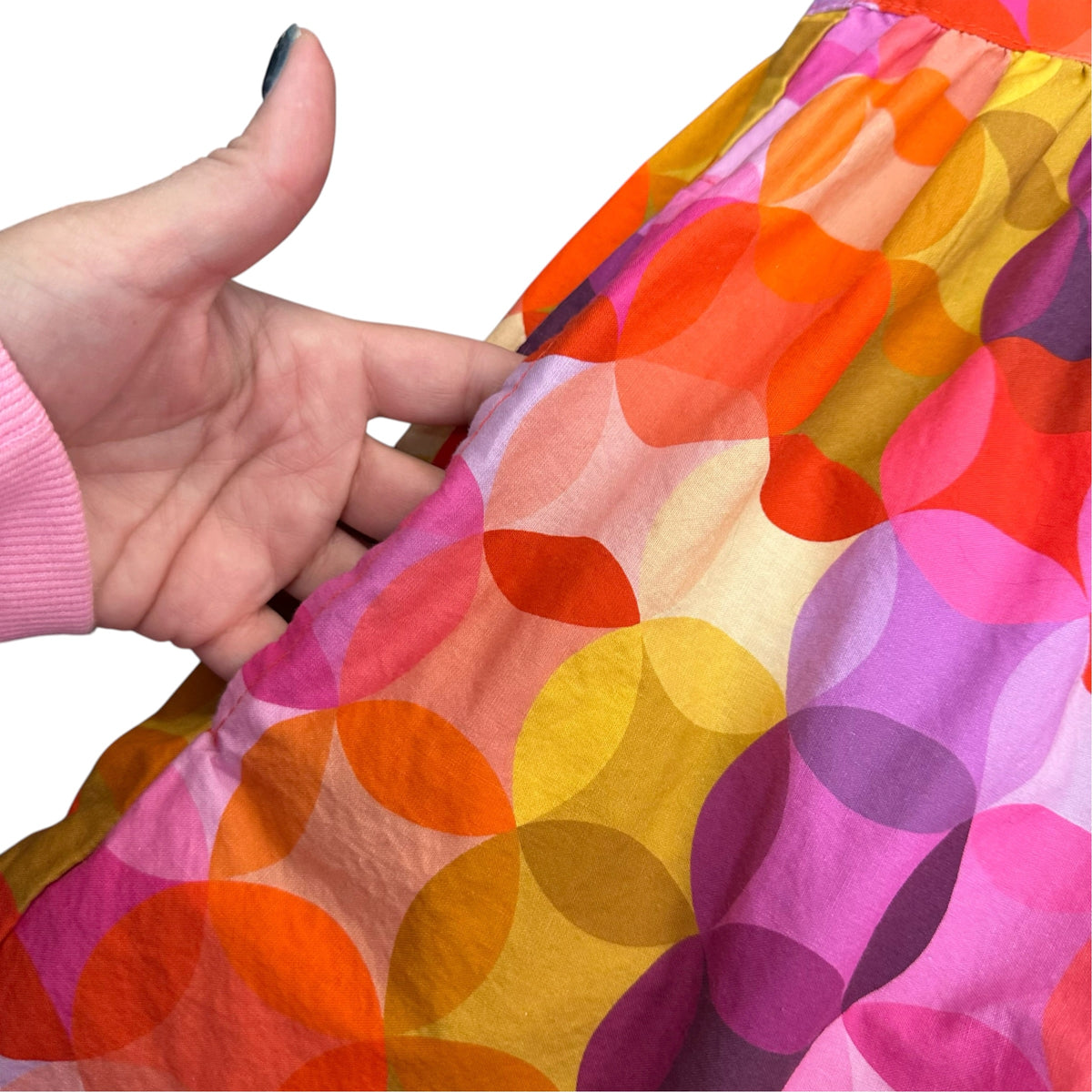 UNCLE FRANK COLORFUL RETRO INSPIRED GEOMETRIC PATTERN DRESS 298 XS