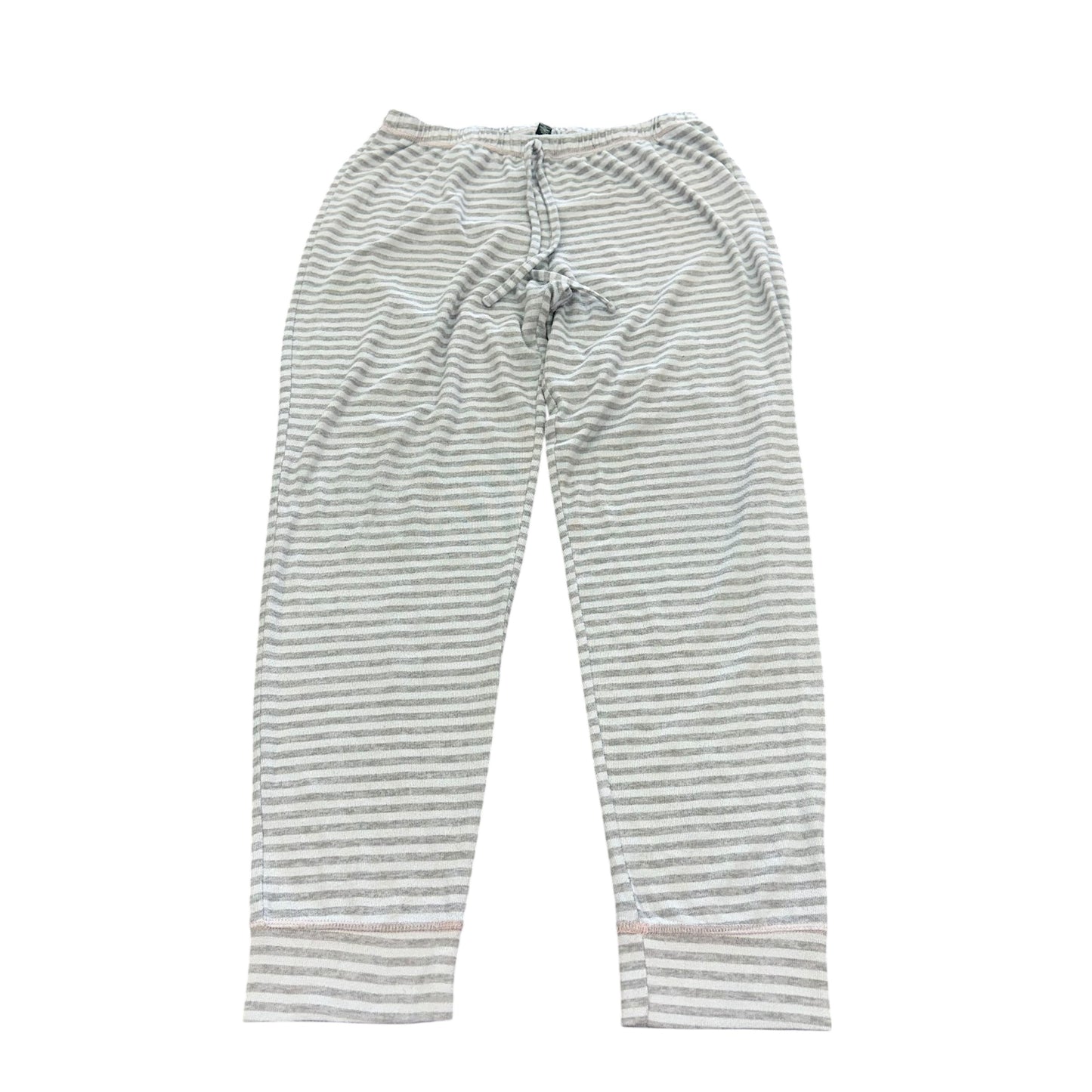 LAURA ASHLEY WHITE GRAY GOODNIGHT PAJAMAS 239 MEDIUM *DISCOLORATION