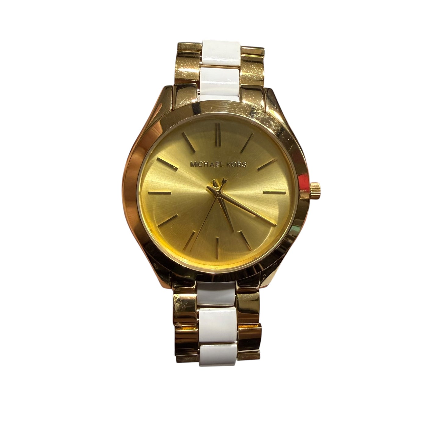MICHAEL KORS WHITE GOLD WATCH 200 OS