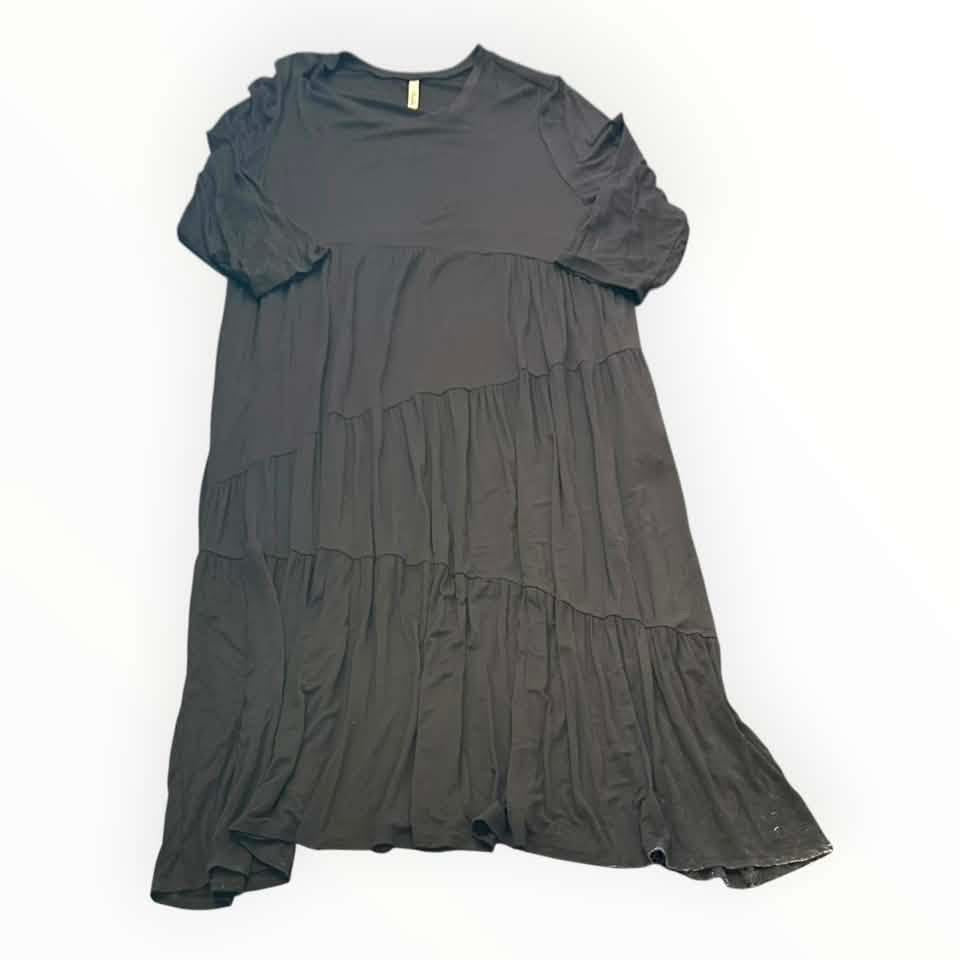 CELESTE BLACK ANKLE LENGTH DRESS 7 2X