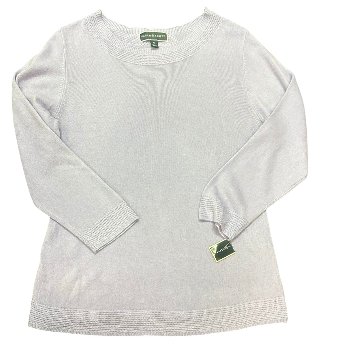 KAREN SCOTT LILAC PURPLE SWEATER NWT 100 XL