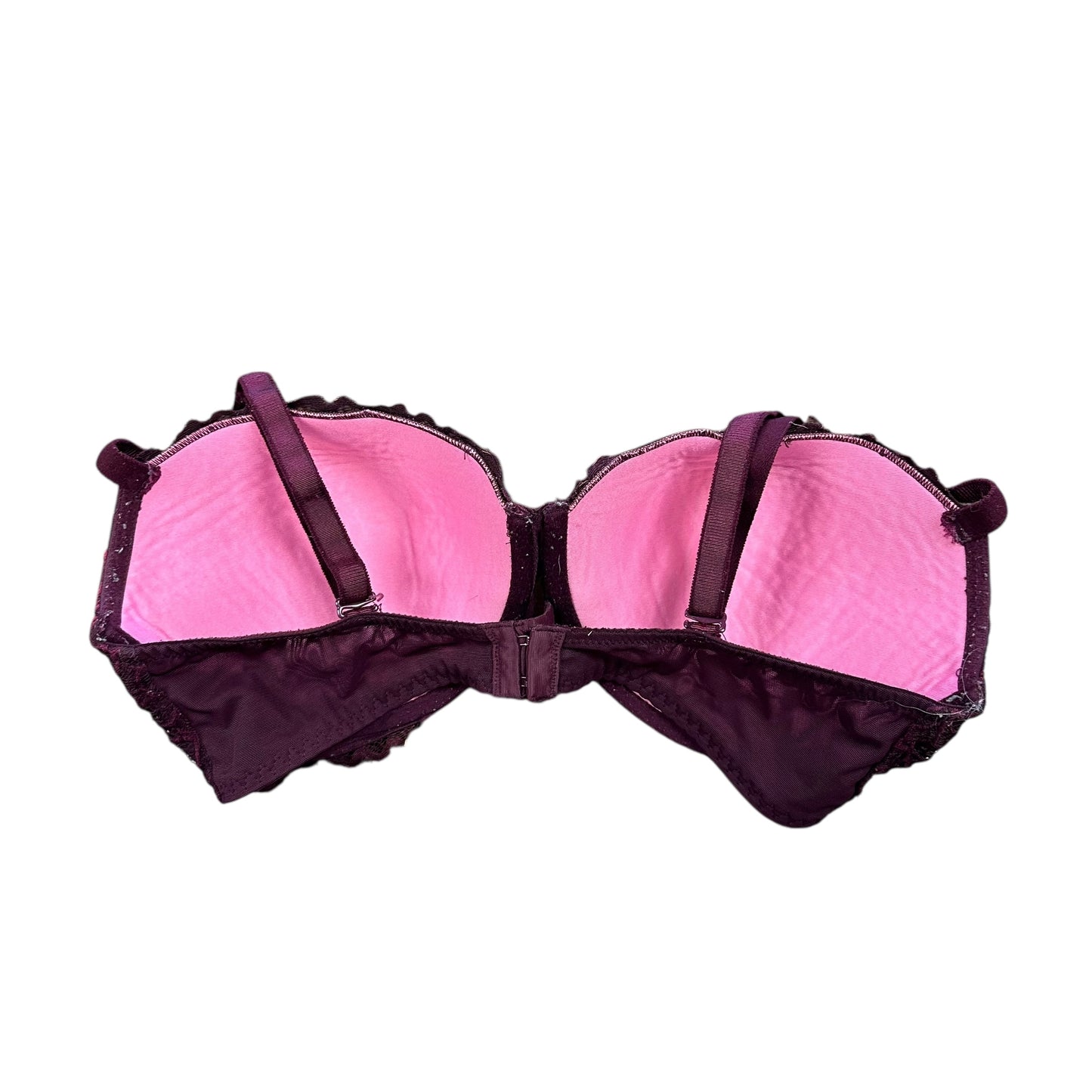 PINK VICTORIA SECRET MAROON BRA 36DD