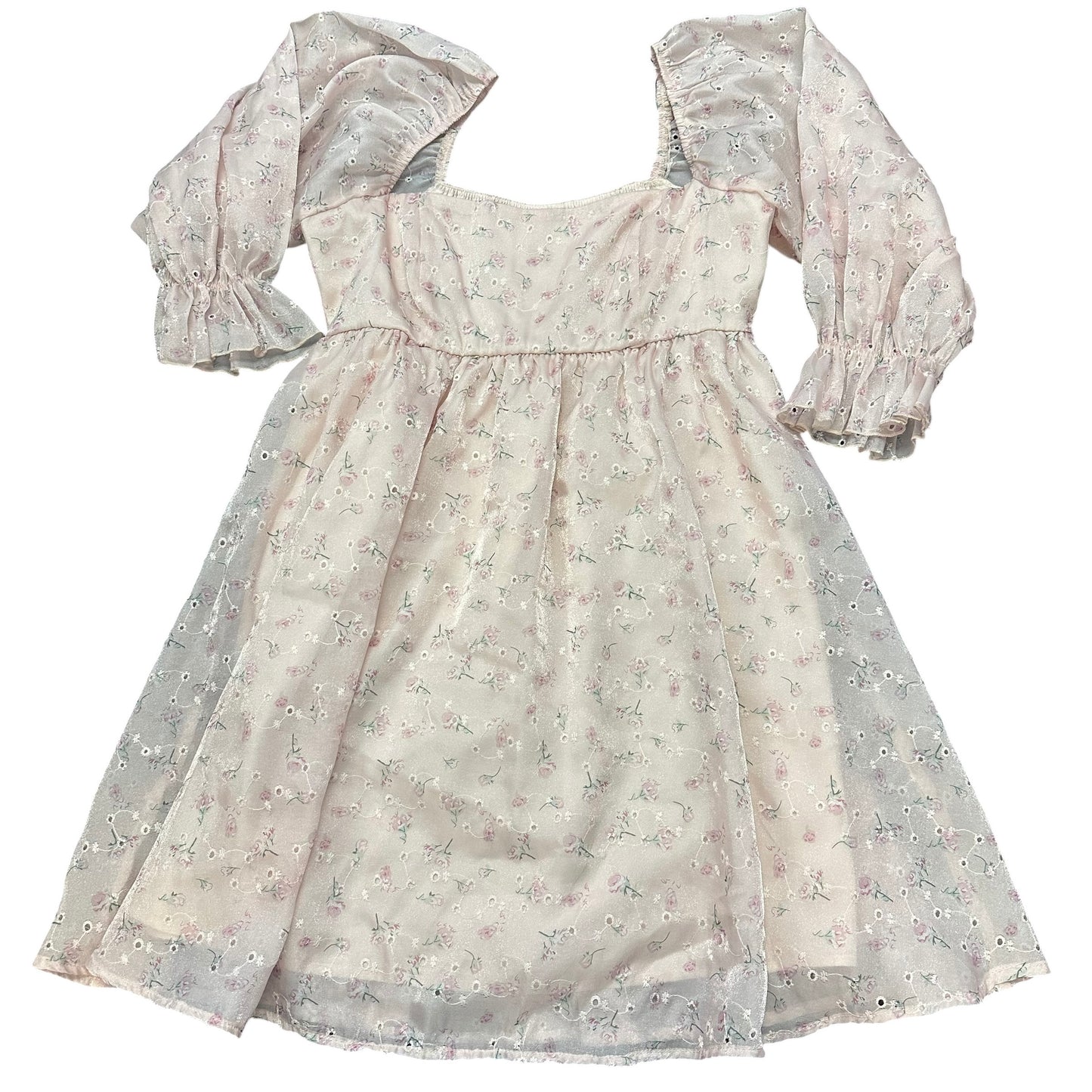 JESSICA SIMPSON FLORAL BABYDOLL DRESS MEDIUM
