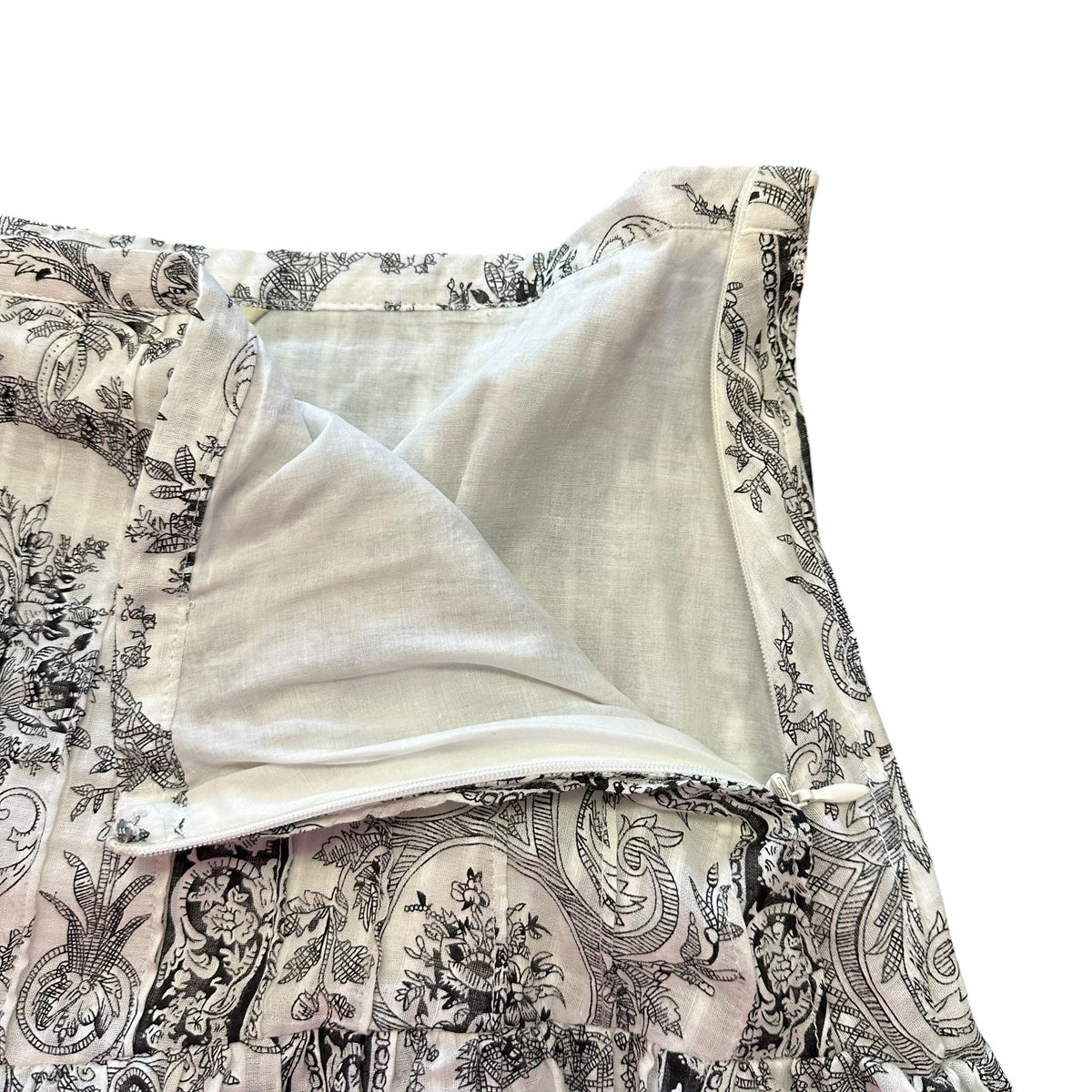 STETSON BLACK WHITE SKIRT 100% COTTON Y2K MEDIUM