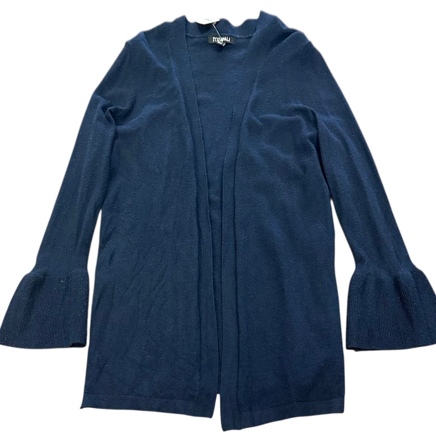 ROZ & ALI NAVY OPEN CARDIGAN 14 SMALL
