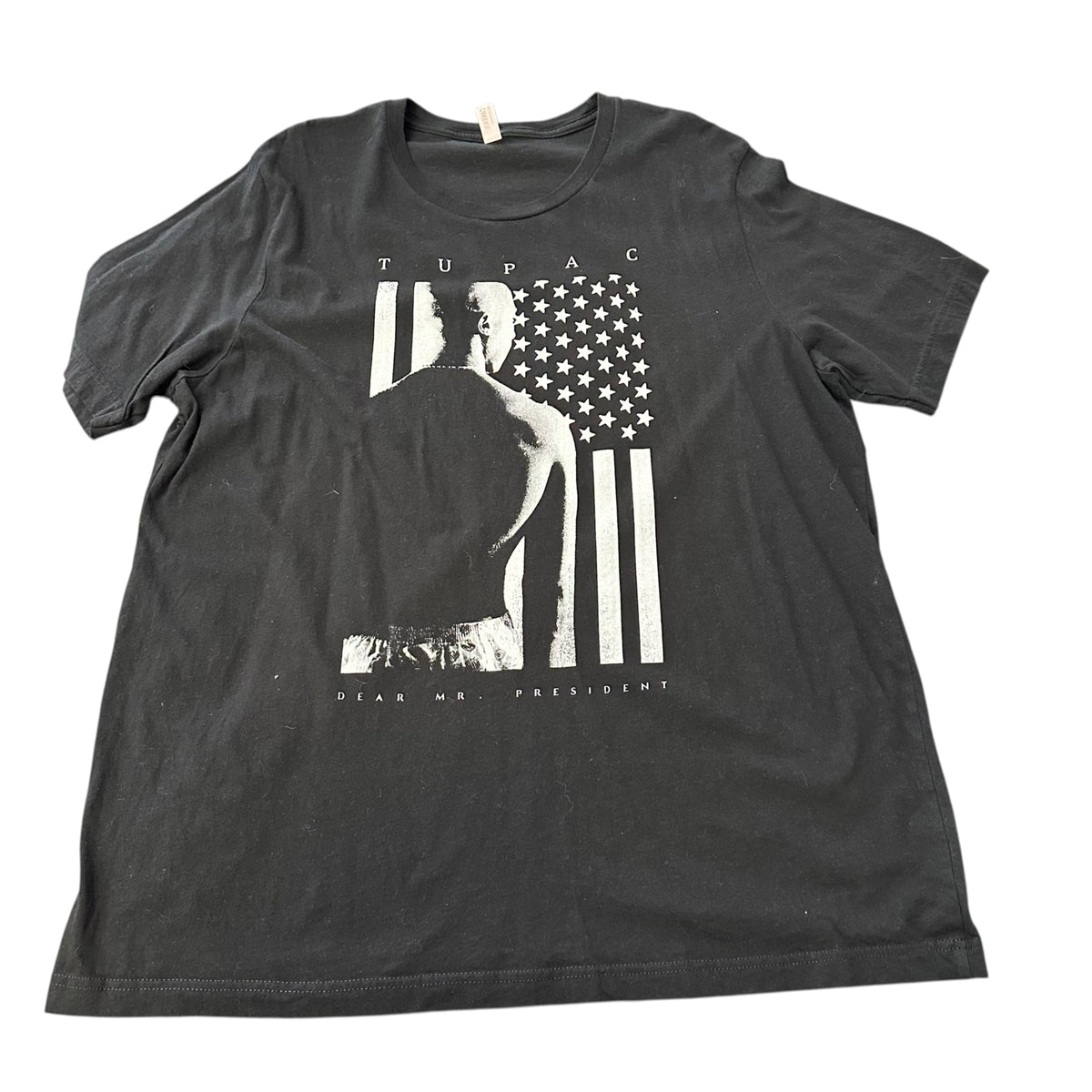 DEAR MR PRESIDENT TUPAC BLACK TSHIRT 100 XL