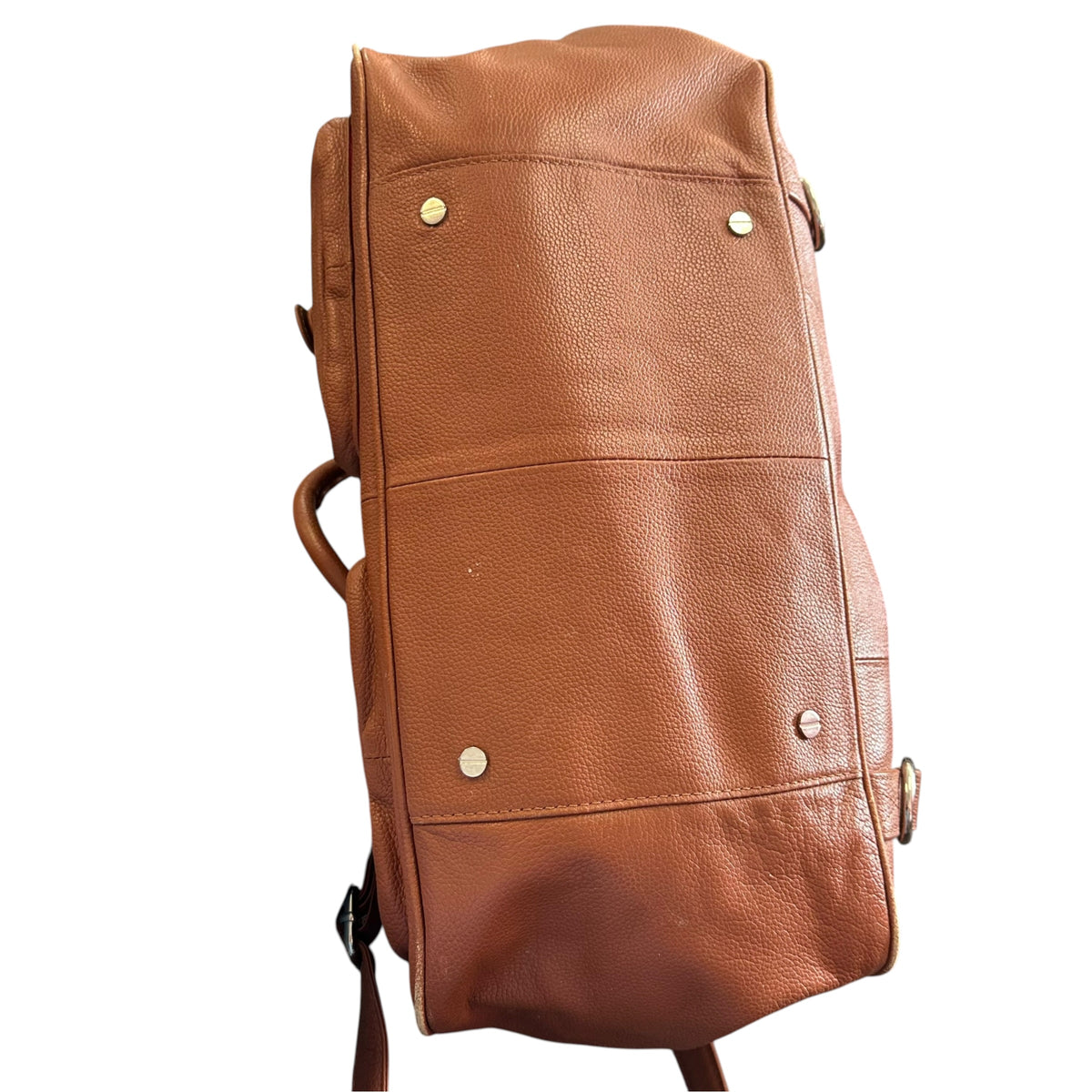LILY JADE ELIZABETH COVERTIBLE DIAPER BAG BROWN LEATHER *AS IS