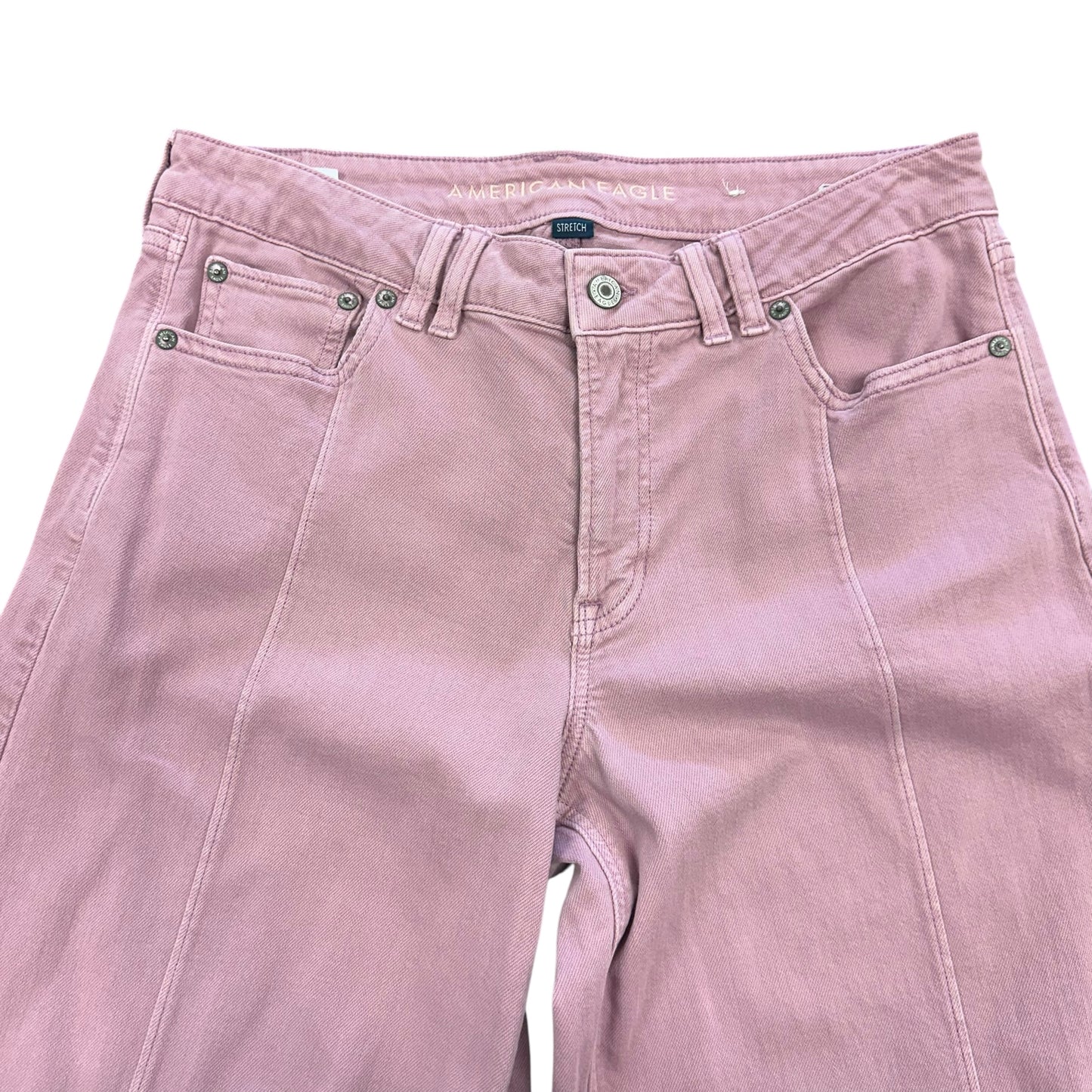 AMERICAN EAGLE WIDE LEG PANTS LIGHT PURPLE DUSTY ROSE COLOR 153 SZ 8