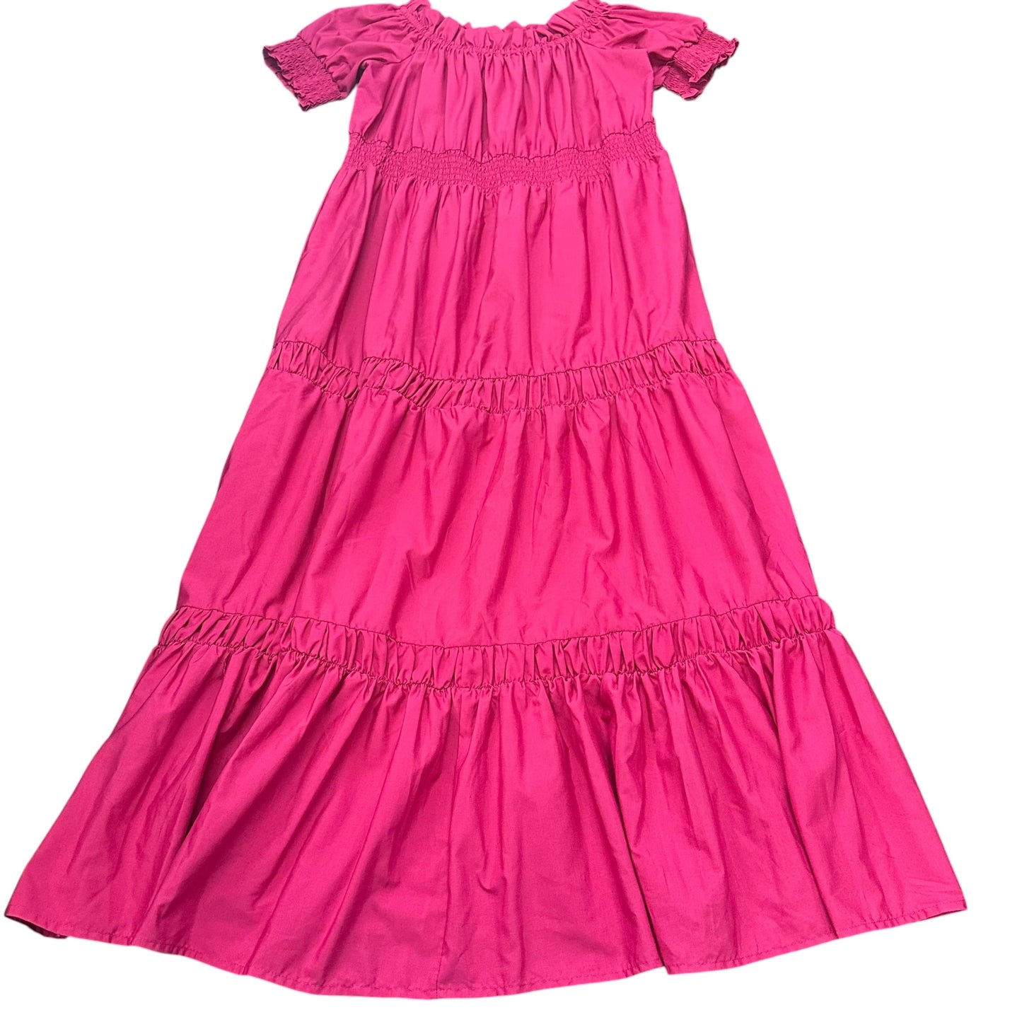HER DESTINY MAGENTA TIERED DRESS 239 SMALL