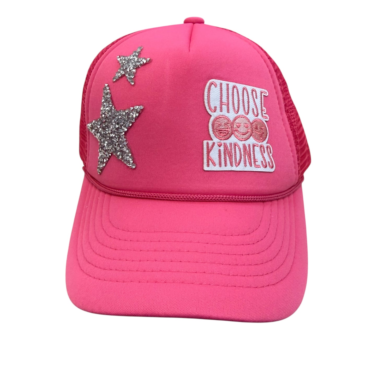 CHOOSE KINDNESS PINK TRUCKER CAP 100