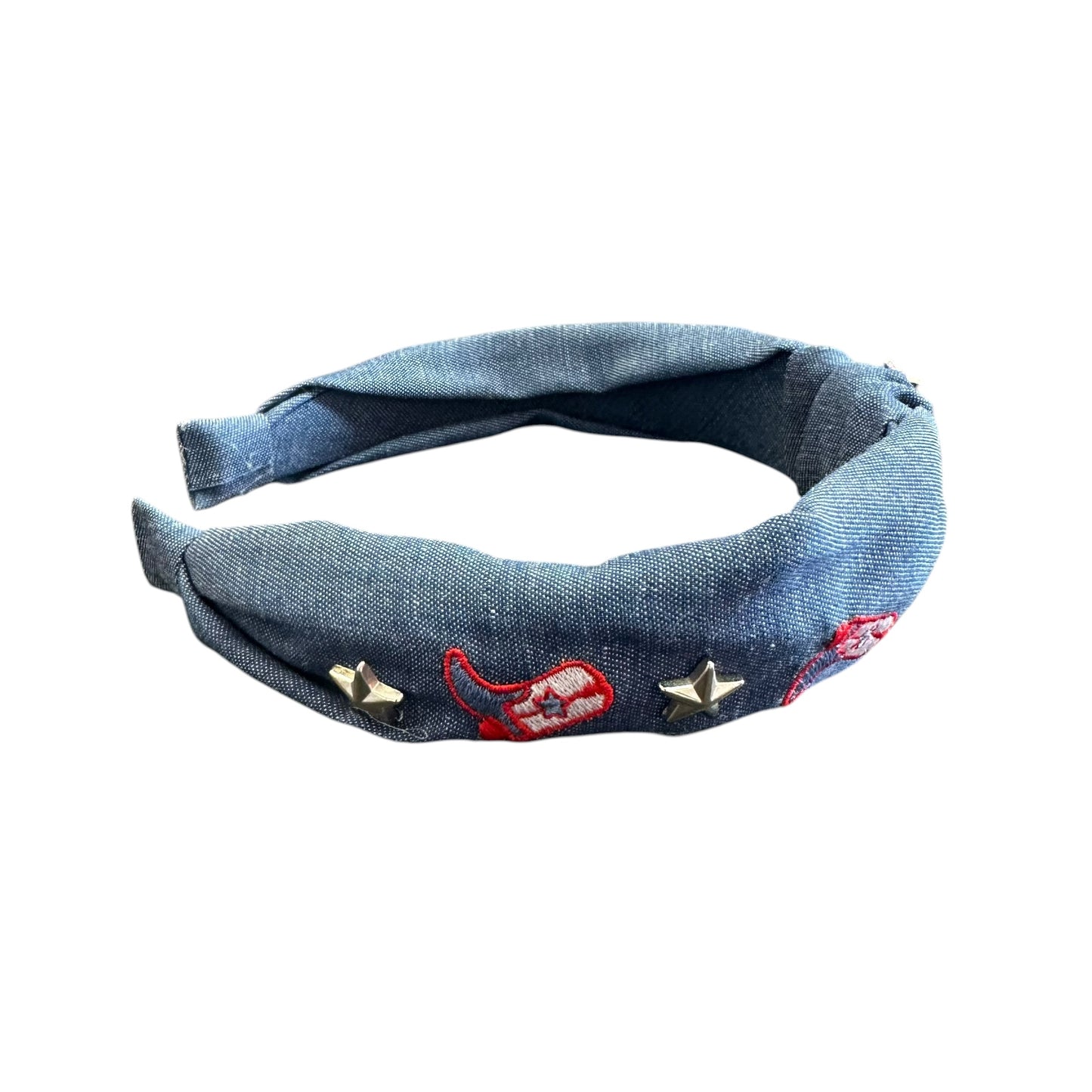 BLUE CHAMBRAY DENIM WESTERN HEADBAND 58