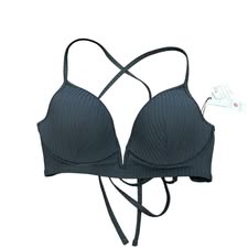 SHADE & SHORE BLACK BIKINI TOP 122 NWT $27.99 36C