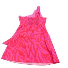 KARLIE PINK RED ONE SHOULDER DRESS 122 LARGE