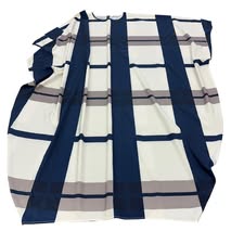 PLAID KAFTAN DRESS 38 NWOT ONE SIZE