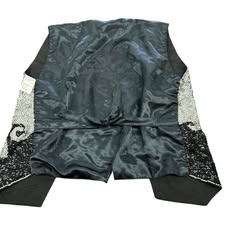 VINTAGE SEQUINS BEADED BEACH VEST 84 SMALL