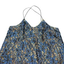 ANTHROPOLOGIE MOULINETTE SOEURS NAVY LACE DRESS NWT $178 Sz 10