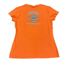 ORANGE HARLEY DAVIDSON SHIRT 84 MEDIUM