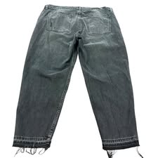 OLD NAVY BLACK JEANS HIGH RISE SLOUCHY TAPER 56 Sz 16