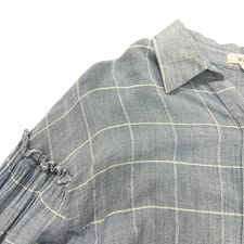 WISHLIST BLUE WHITE BUTTON UP SMALL