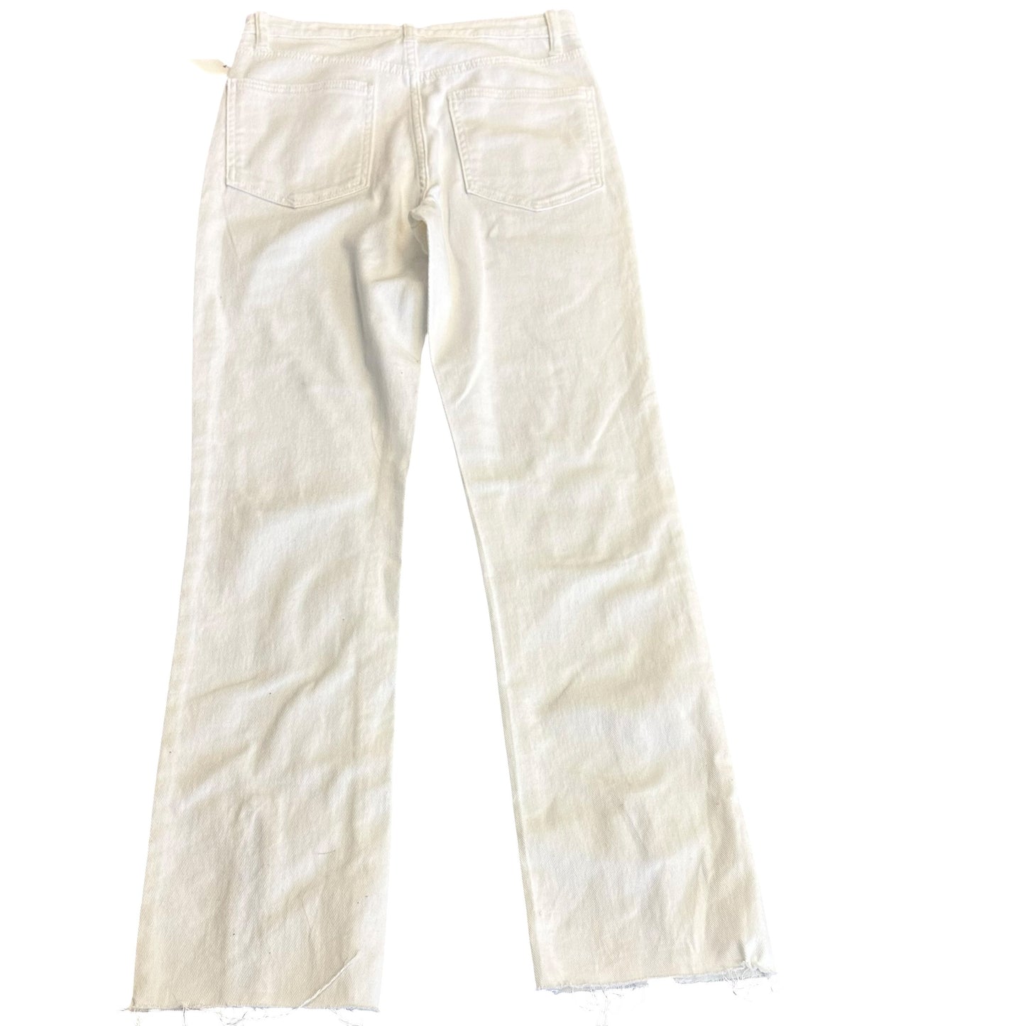GB WHITE DENIM JEANS STRAIGHT LEG FRONT SLIT NWT 251 SZ 5