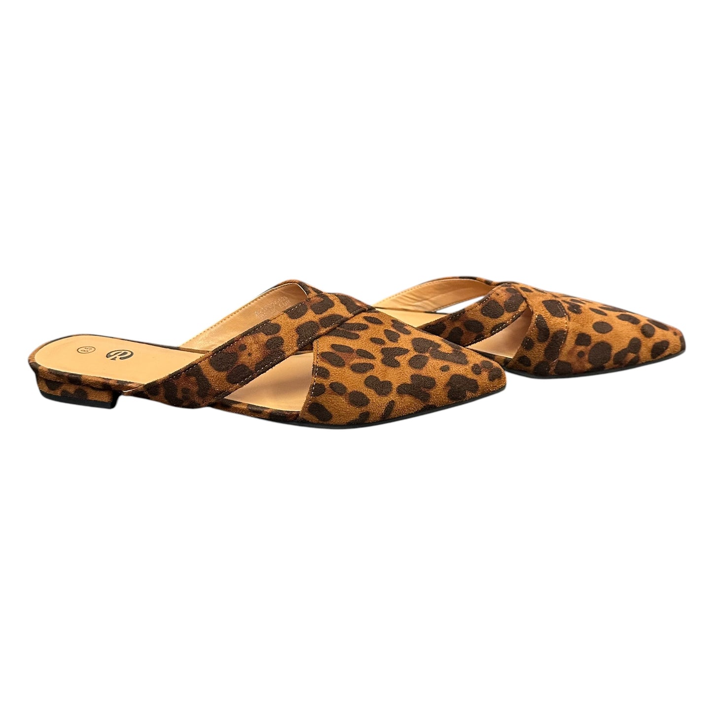 REKAYLA ANIMAL PRINT FLAT MULES 100 SZ 8.5