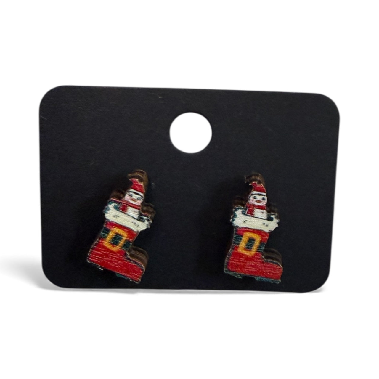 RED CHRISTMAS STOCKING EARRINGS 100