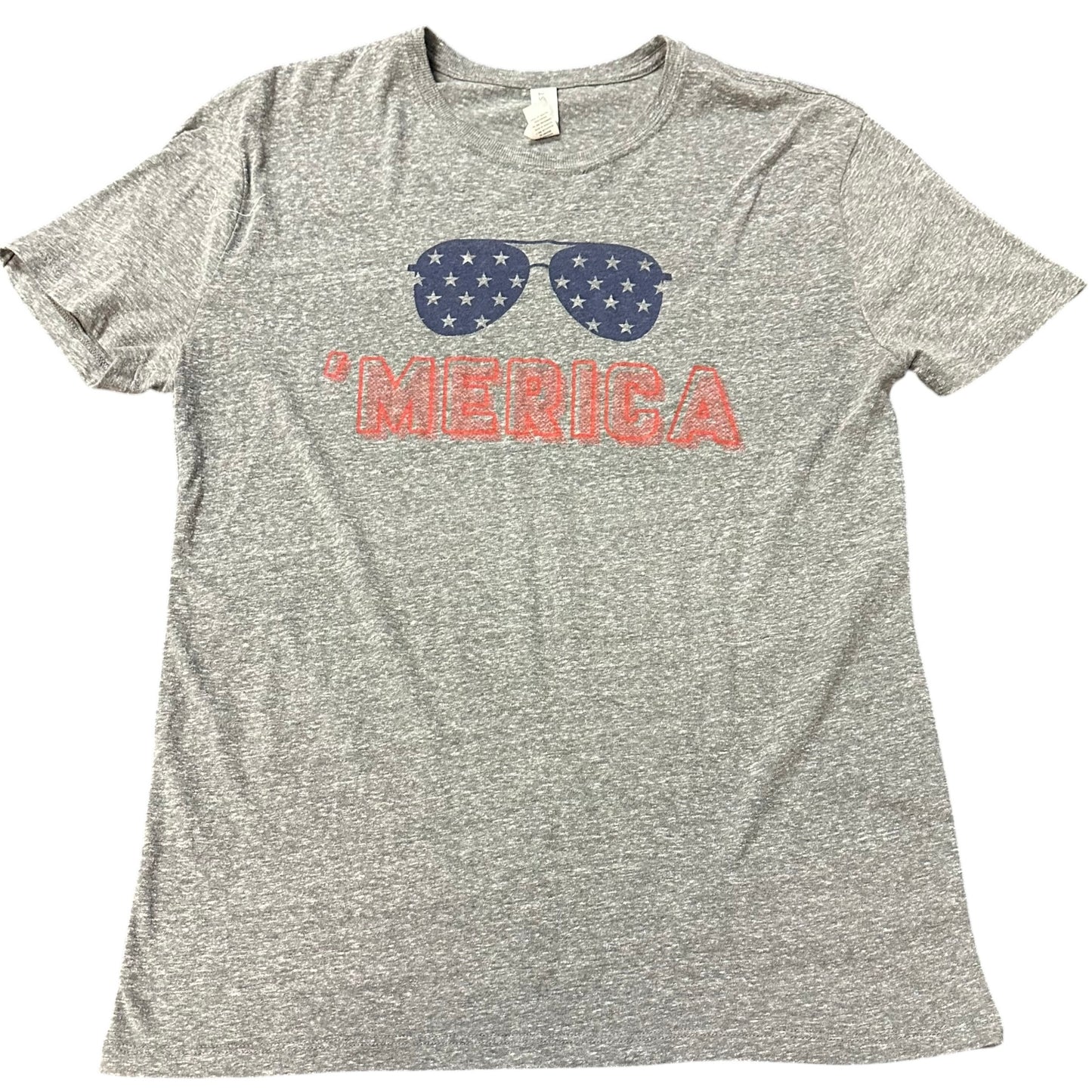 GRAY MERICA SHIRT W SUNGLASSES 100 LARGE