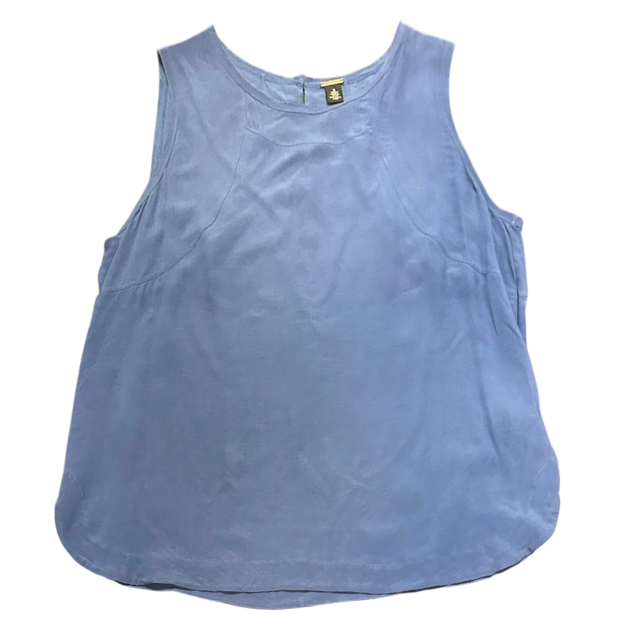 BLACK LABEL CHICOS BLUE 100% SILK SLEEVELESS BLOUSE 100 XL