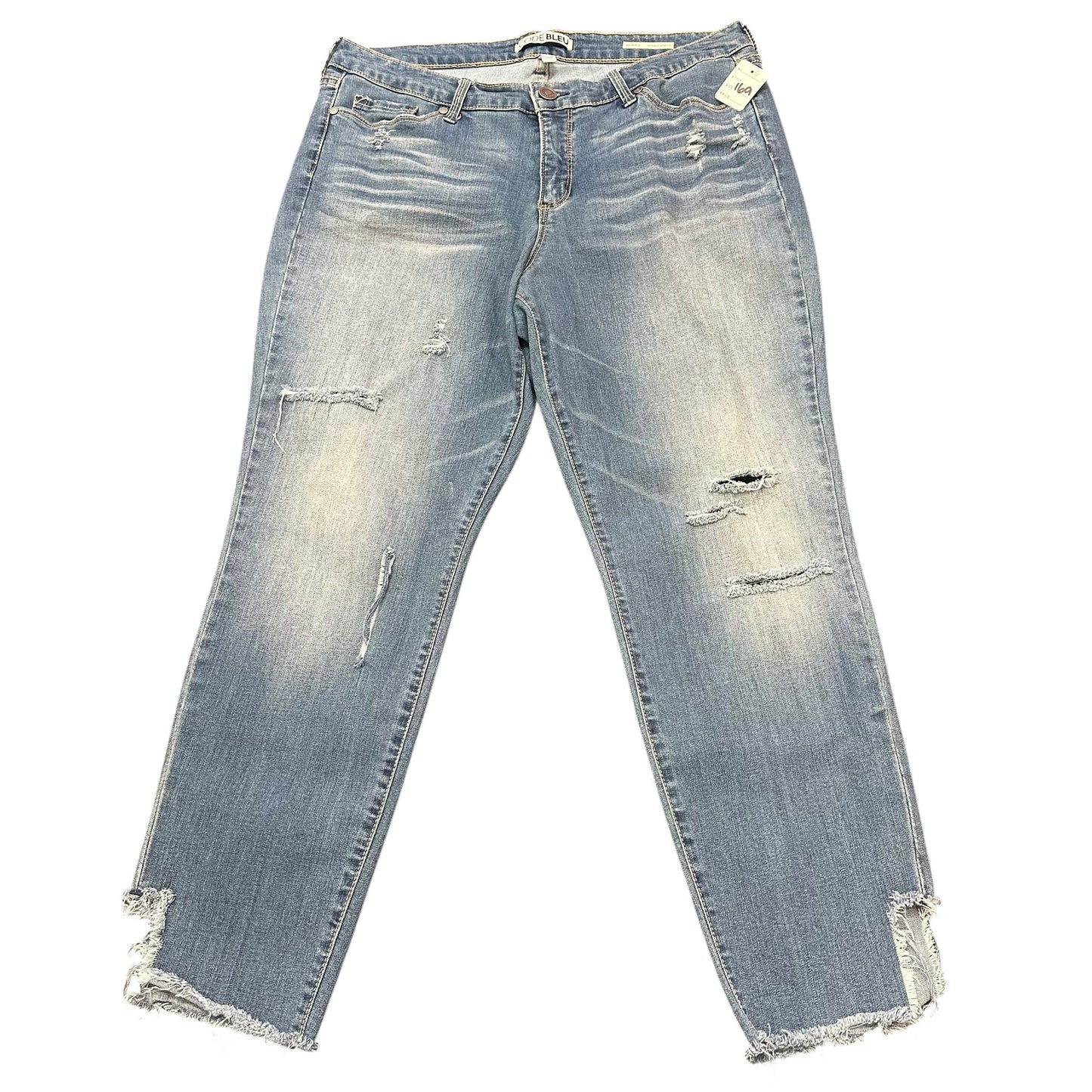 CODE BLUE HIGH RISE DENIM JEANS SKINNY ANKLE 169 SZ 14