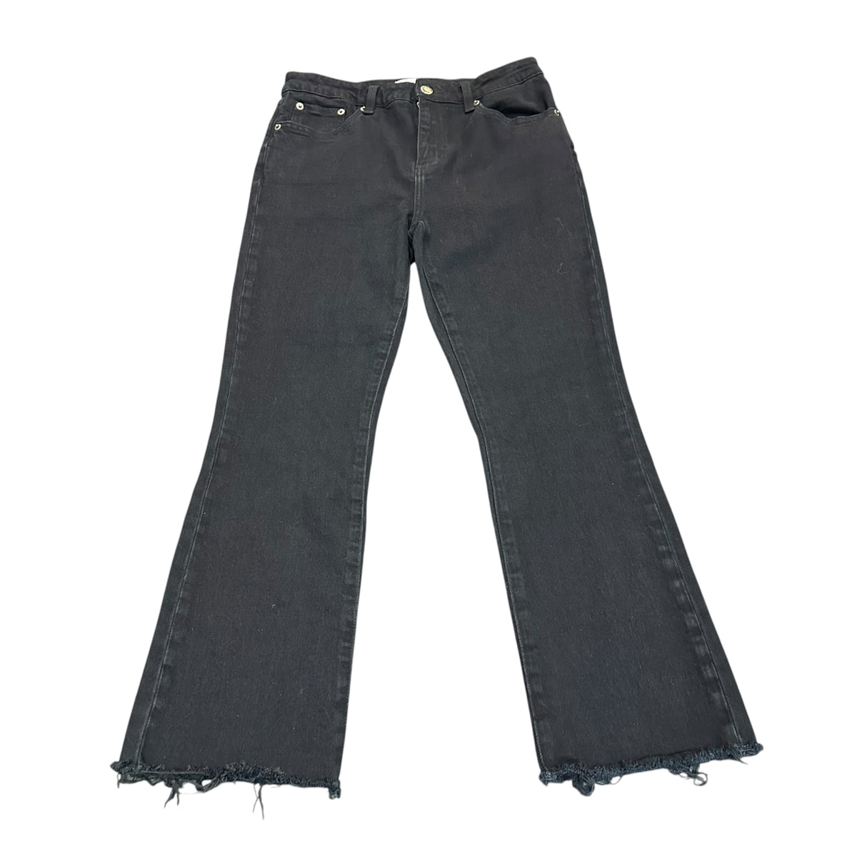 PISTOLA BLACK DENIM JEANS WIDE LEG CROPPED 38 SZ 27