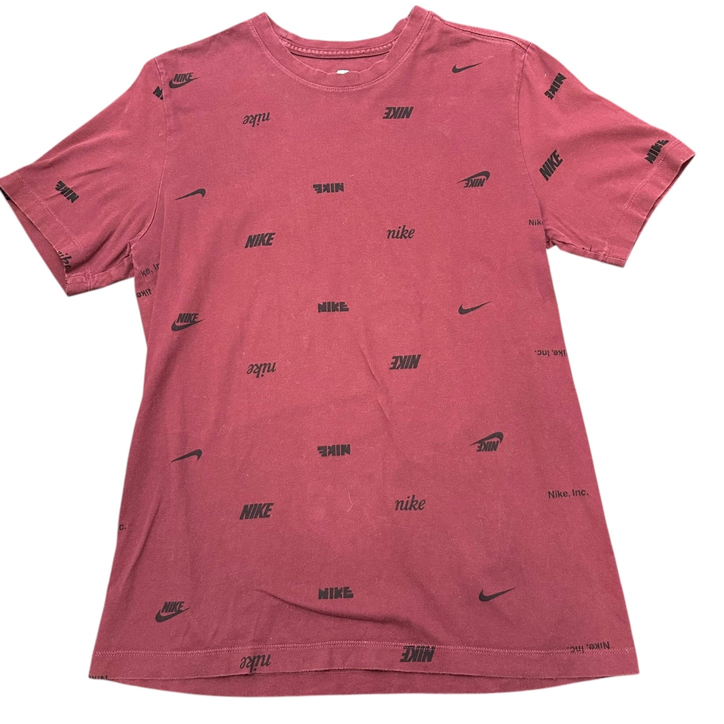 THE NIKE TEE MAROON BLACK LOGO 285 MEDIUM