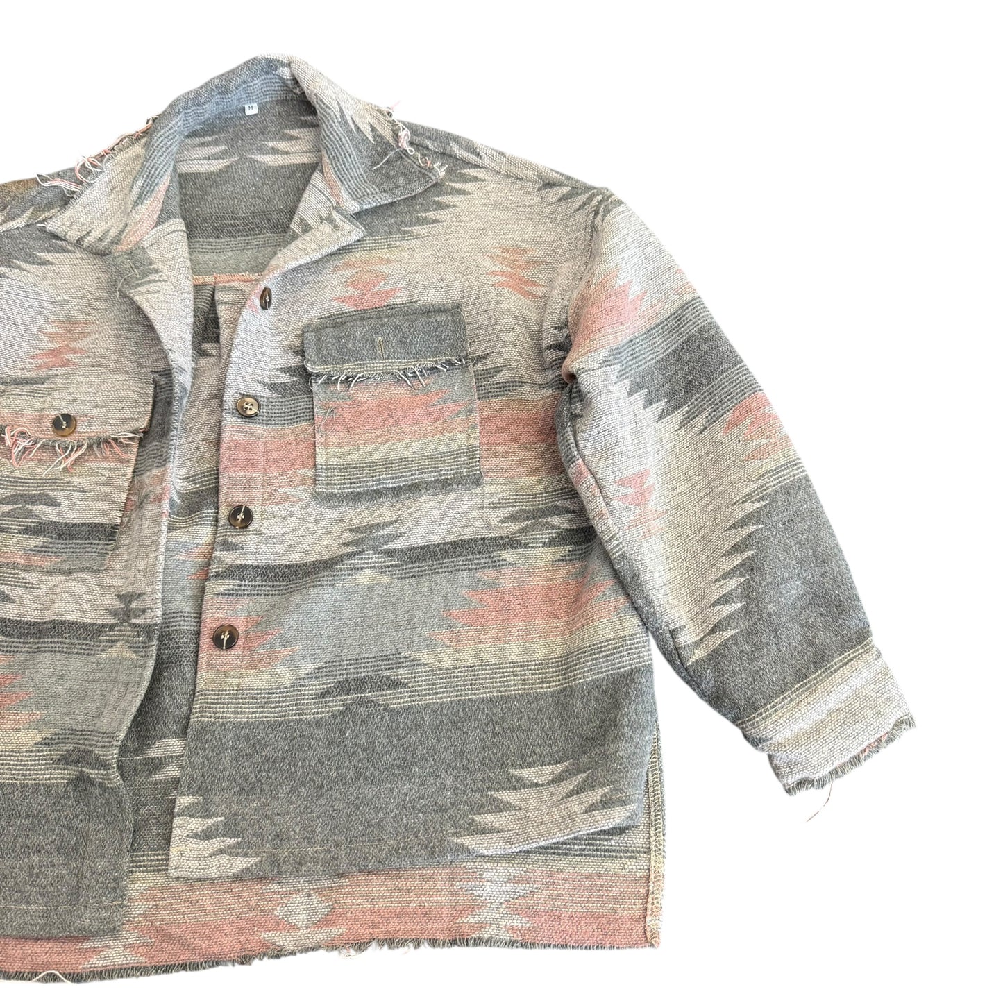 GRAY PINK SOUTHWESTERN JACKET 100 MEDIUM