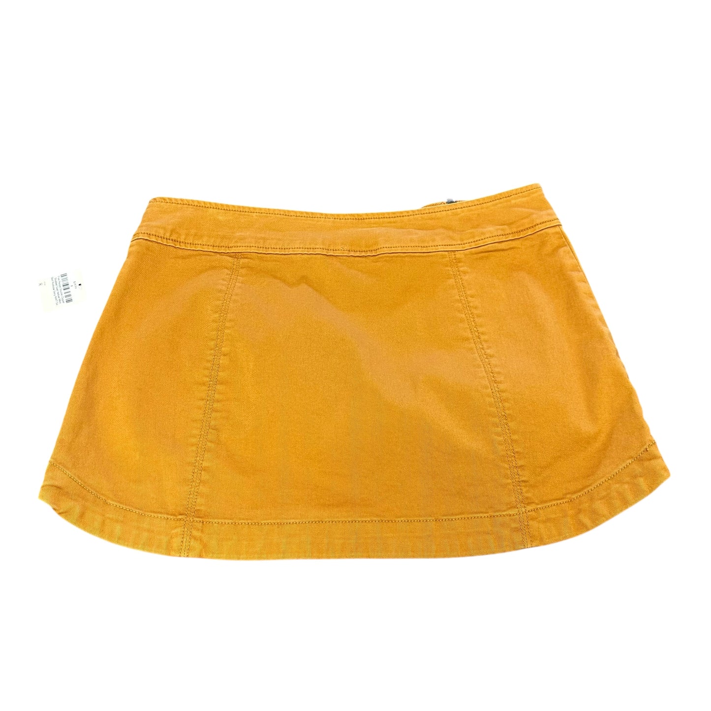 FREE PEOPLE STUDDED GOLD YELLOW MINI SKIRT NWT 100 SZ 8