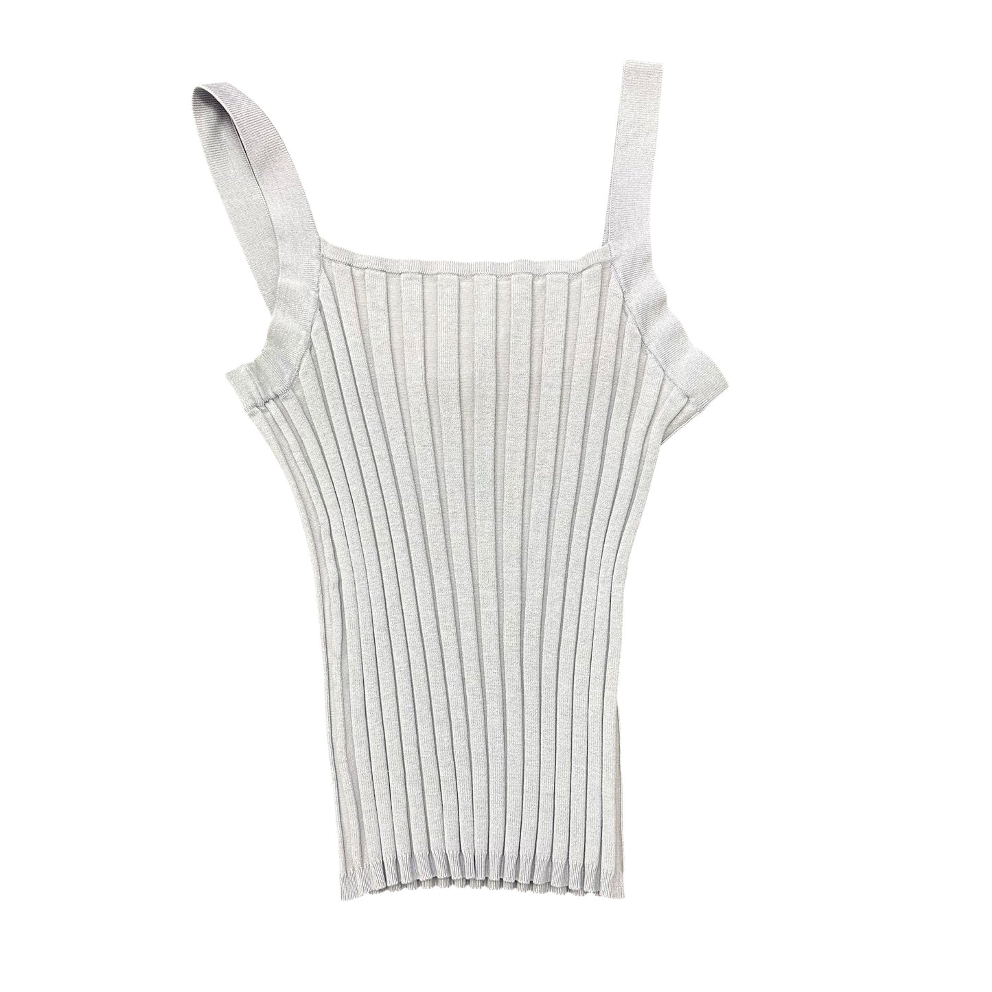 EVIE SILK BLEND LILAC PURPLE RIBBED SLEEVELESS BLOUSE Y2K 100 SMALL