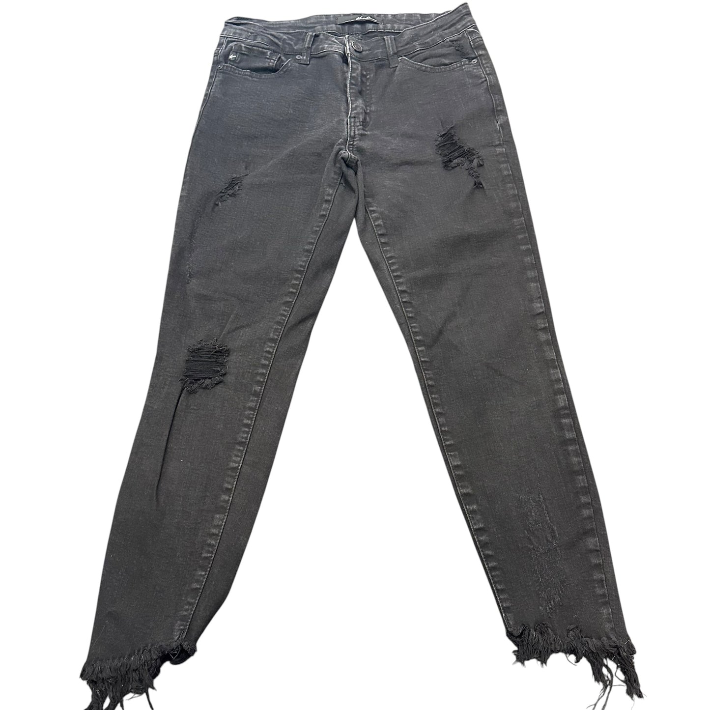 KANCAN BLACK HIGH RISE SKINNY JEANS 14 SZ 7/27