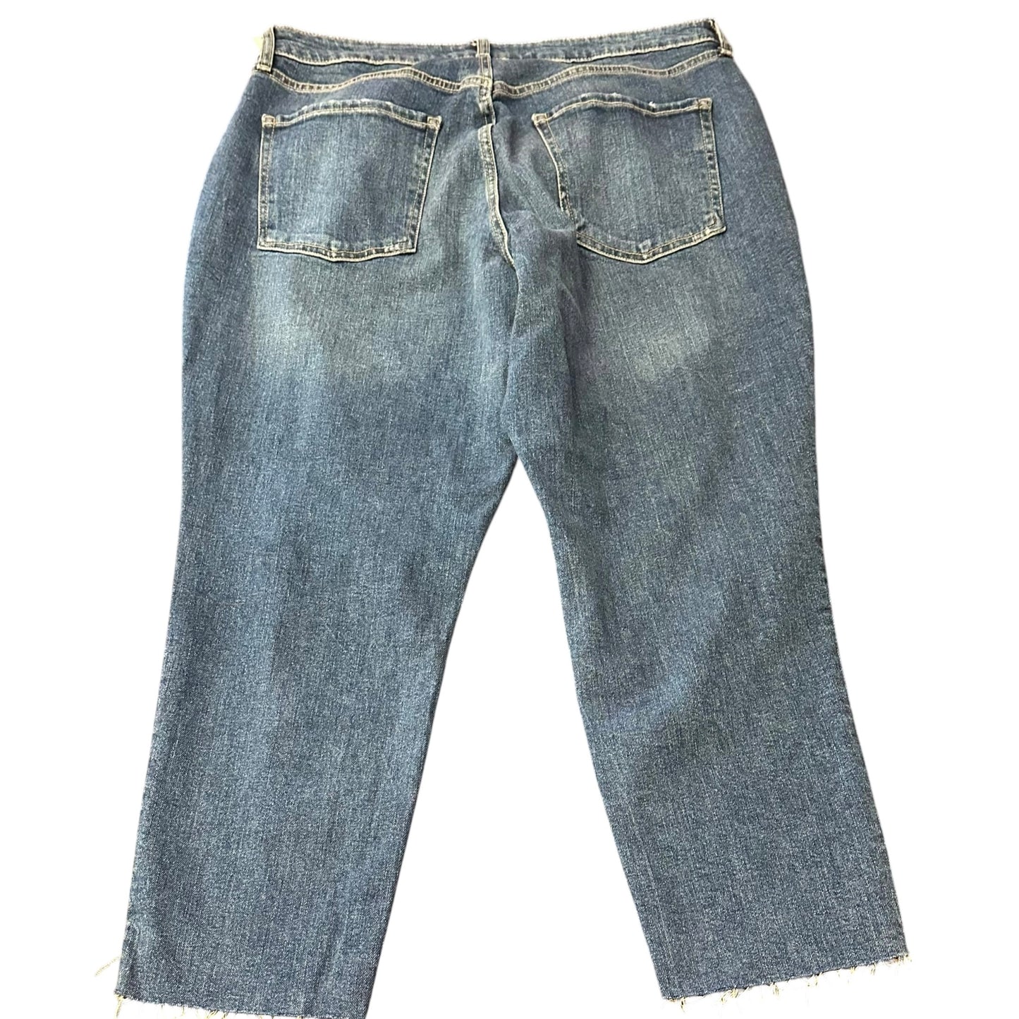 OLD NAVY HIGH RISE CURVY OG STRAIGHT BLUE JEANS 57 SZ 16