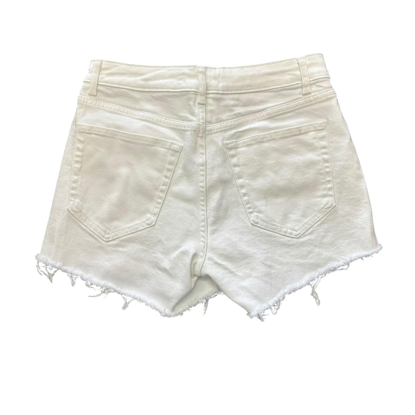 ANTONIO MELANI WHITE DENIM CUTOFF DENIM SHORTS 254 SZ 6