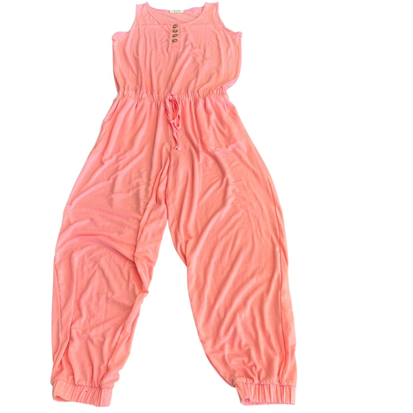 ZENANA PINK JOGGER JUMPSUIT 234 LARGE