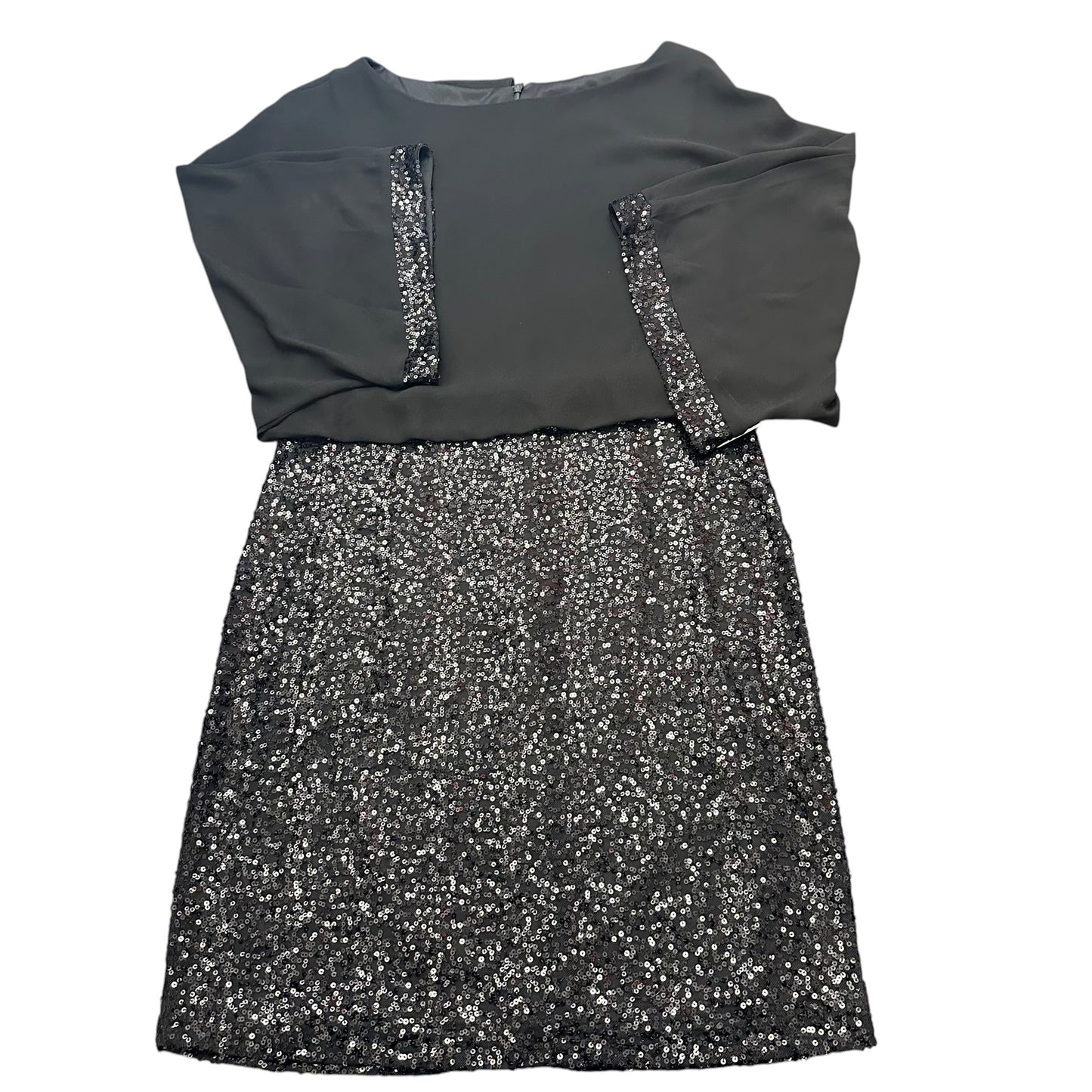 JESSICA HOWARD BLACK COCKTAIL DRESS SEQUINS 218 SZ 14