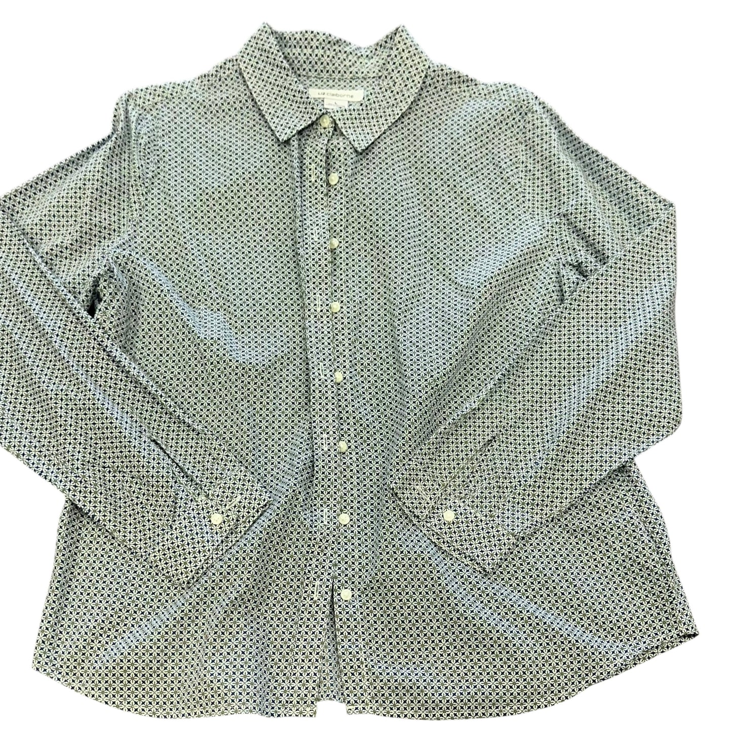 LIZ CLAIBORNE BUTTON UP BLOUSE 232 LARGE