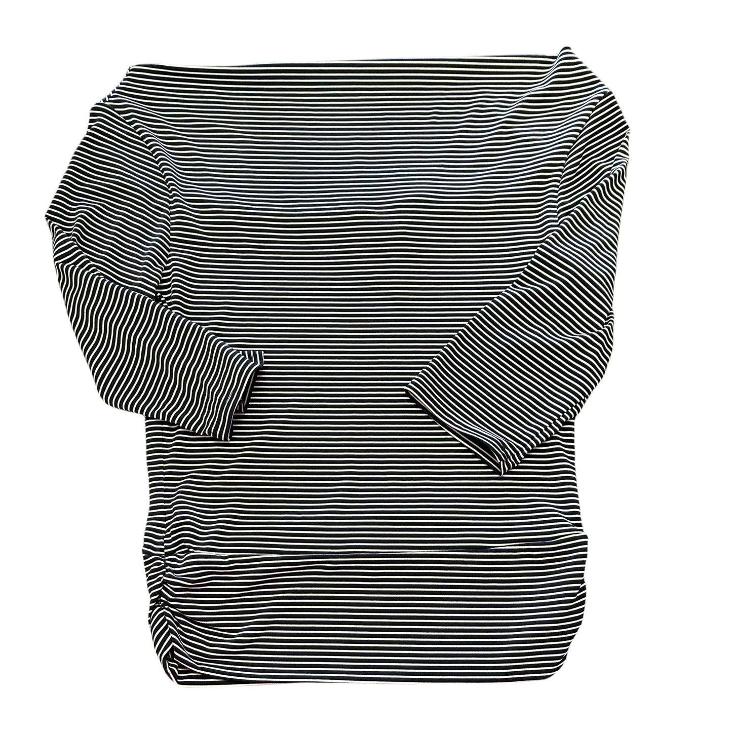 GEORGE NAVY WHITE STRIPED BLOUSE Y2K 100 XS