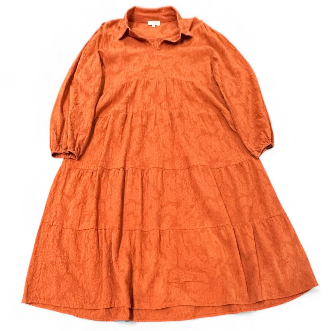 UMGEE BURNT ORANGE TIERED DRESS 100 2XL