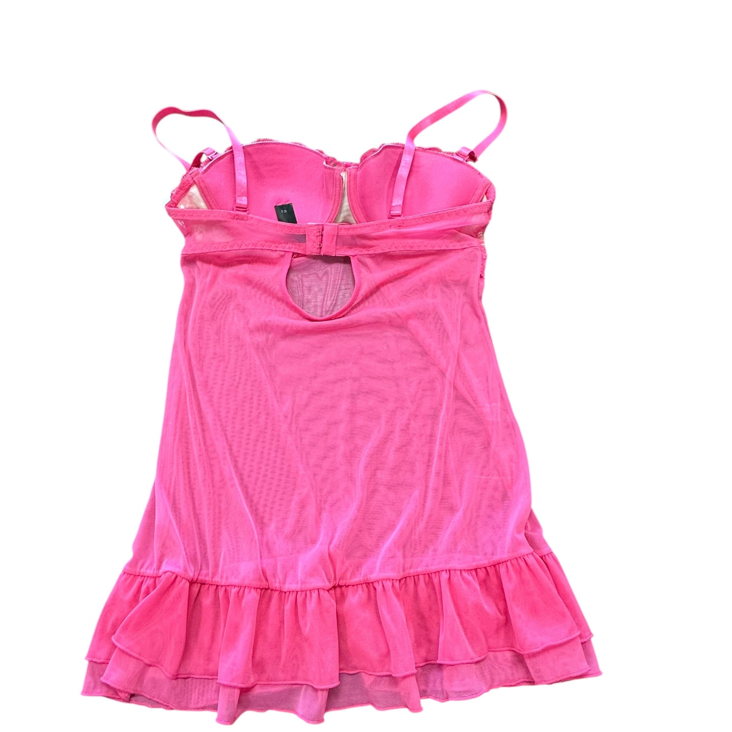 PINK LACE SEMI SHEER LINGERIE 158 MEDIUM