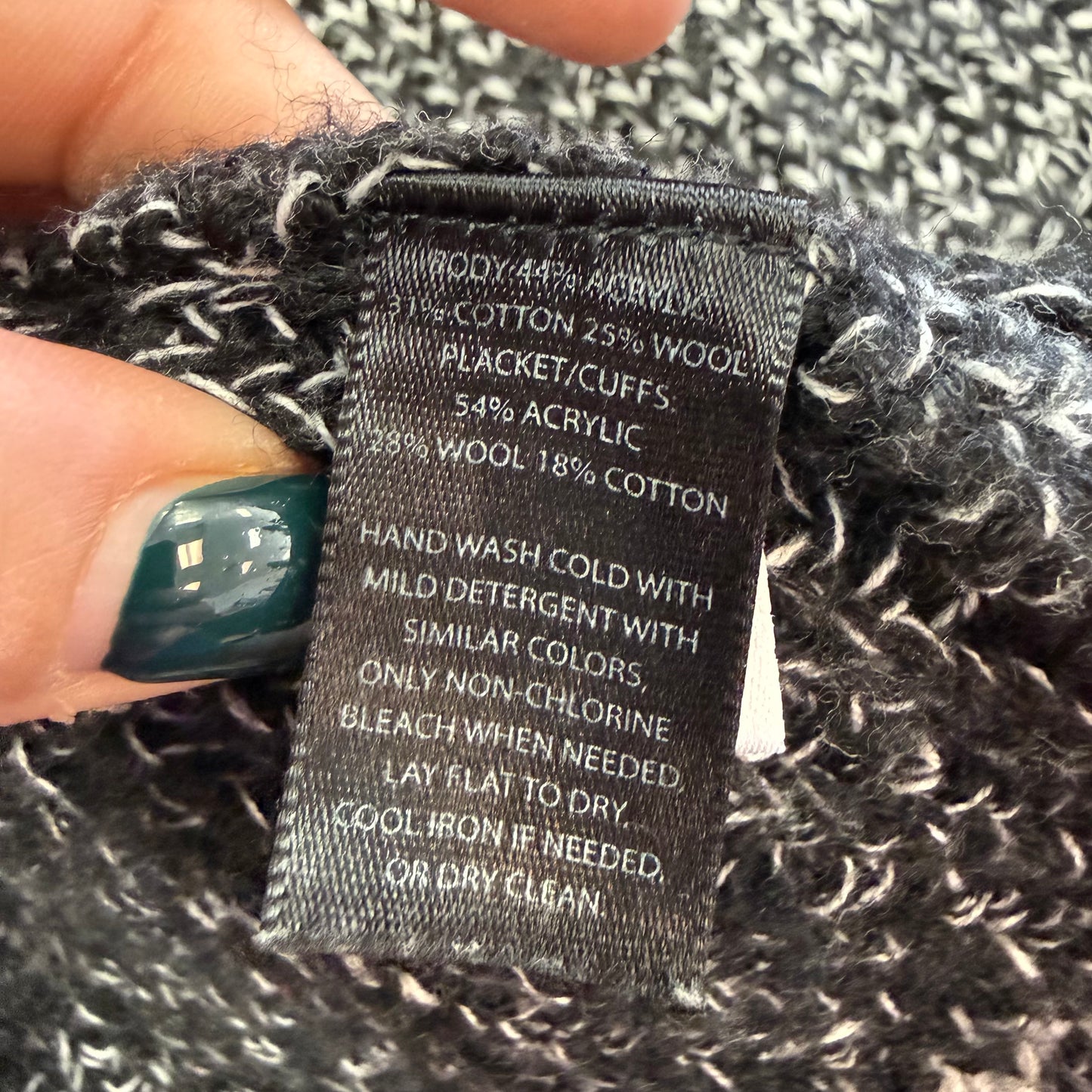 WHITE HOUSE BLACK MARKET OPEN CARDIGAN WOOL BLEND 100 SMALL