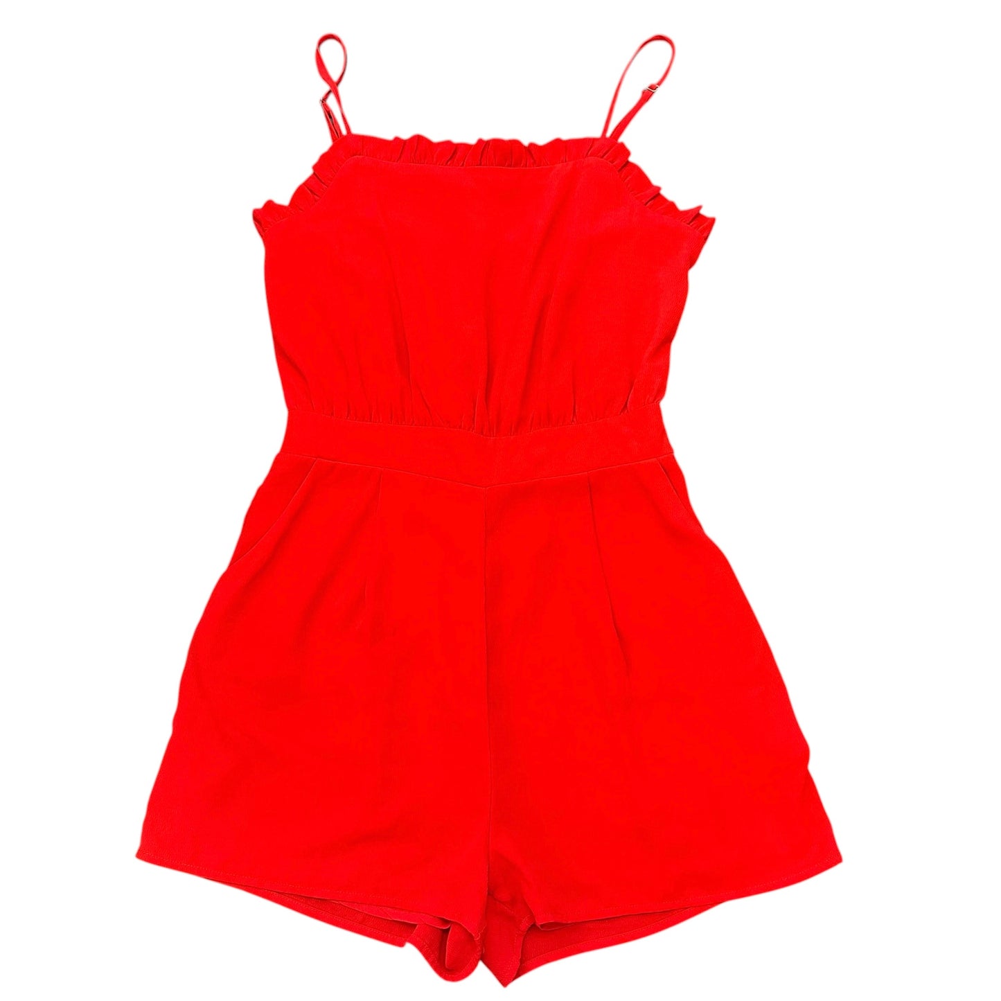 GLAM RED ROMPER RUFFLES 122 MEDIUM