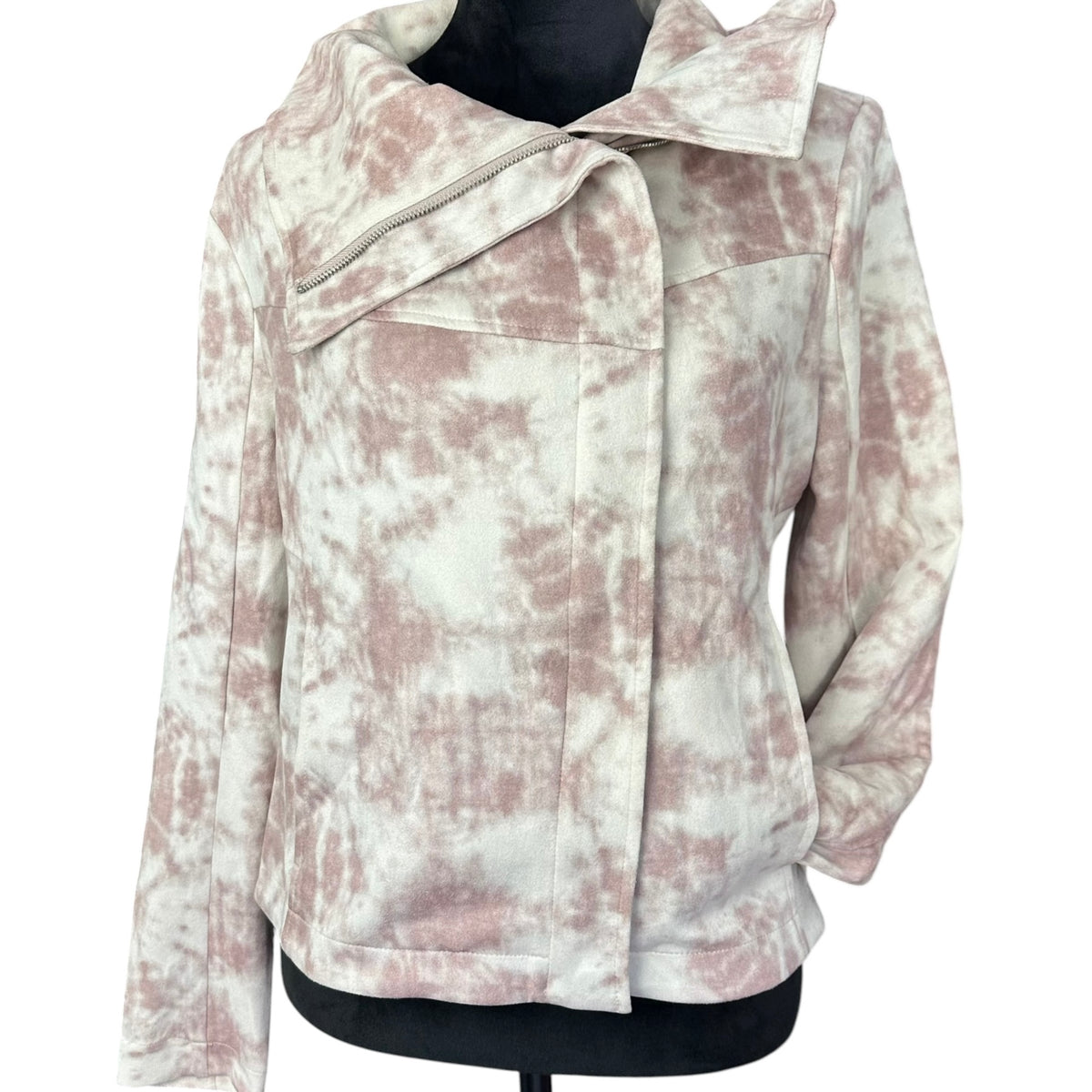BLUSH HOUR FAUX SUEDE MOTO JACKET 100 MEDIUM